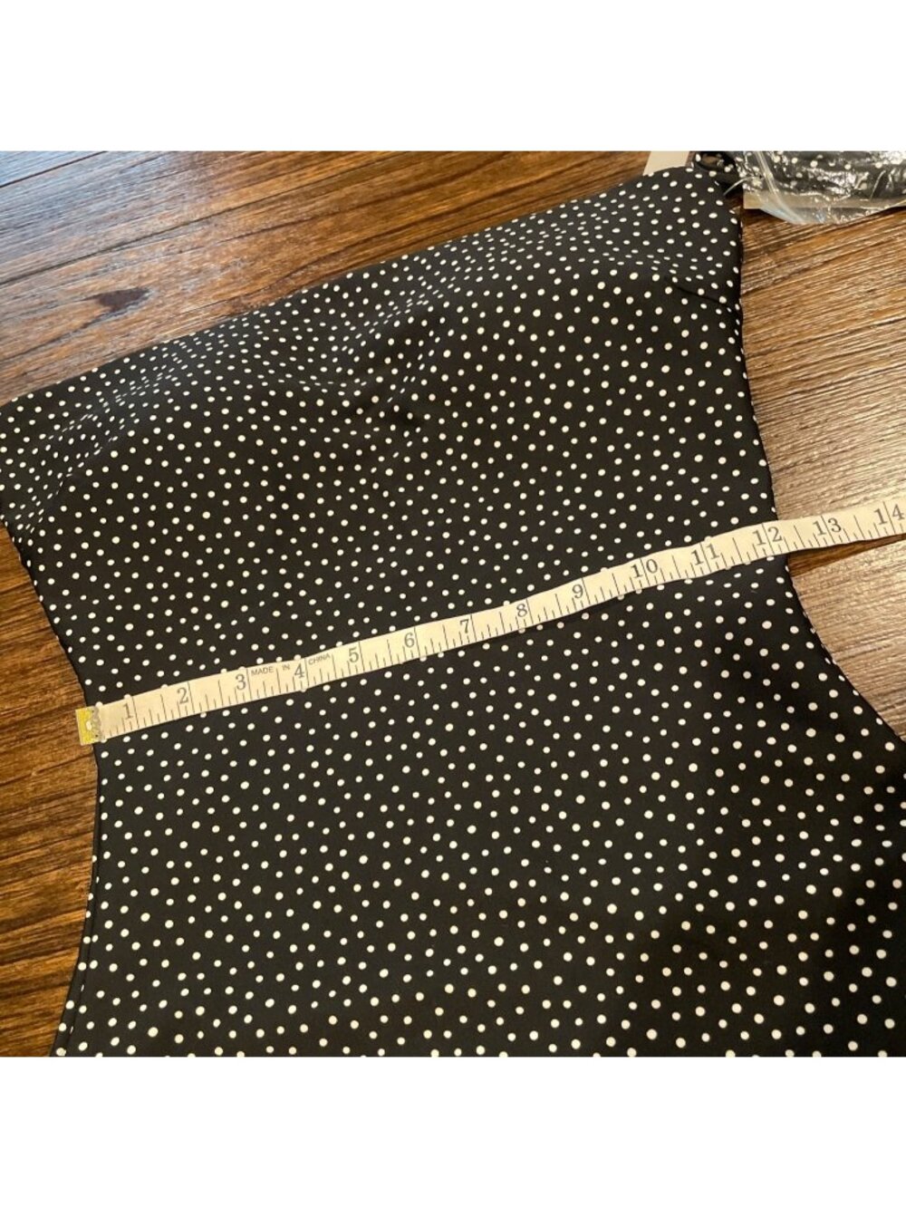 NWT J.Crew Gemma Bandeau One-Piece Swimsuit Sz 12 Black Polka Dot Classic Sculpt - Picture 9 of 14